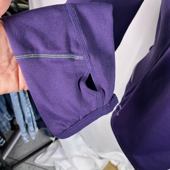 Nike Dri-Fit Full Zip Running Jacket Purple Lime M Reflective Pockets 384423-535 - Picture 8 of 16